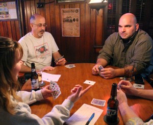 Loyal patrons at Hanson's Pub